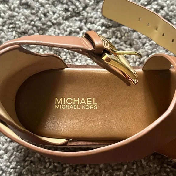 MICHAEL Michael Kors Brown Leather Espadrille Sandals - Picture 5 of 11